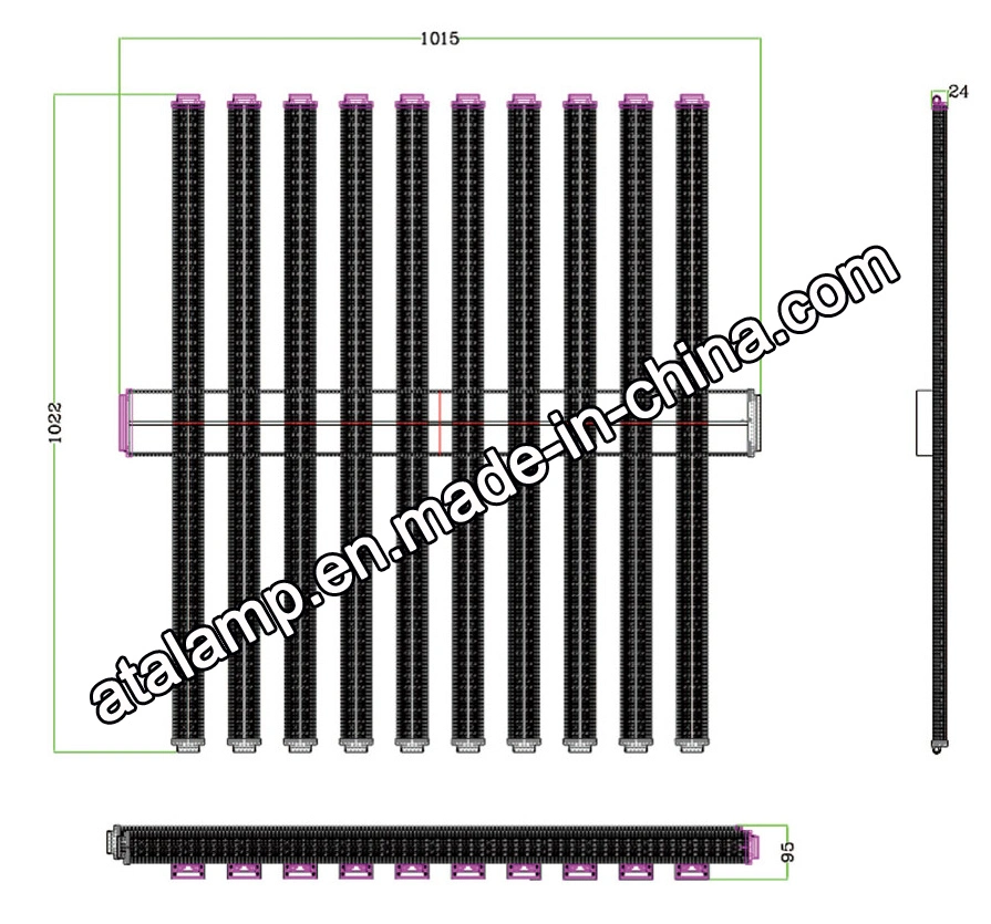 Chinese Suppliers Beam Angle Full Spectrum IP65 1000W Waterproof Quantum Board LED Grow Light for Automated Hydroponic